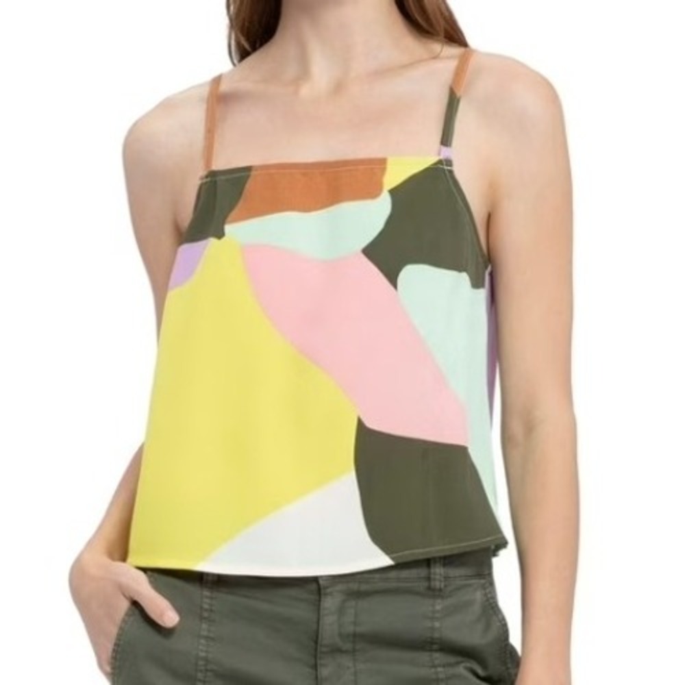 Sanctuary Size M Abstract Print Cami Top Sleeveless Casual Tank Top Colorful